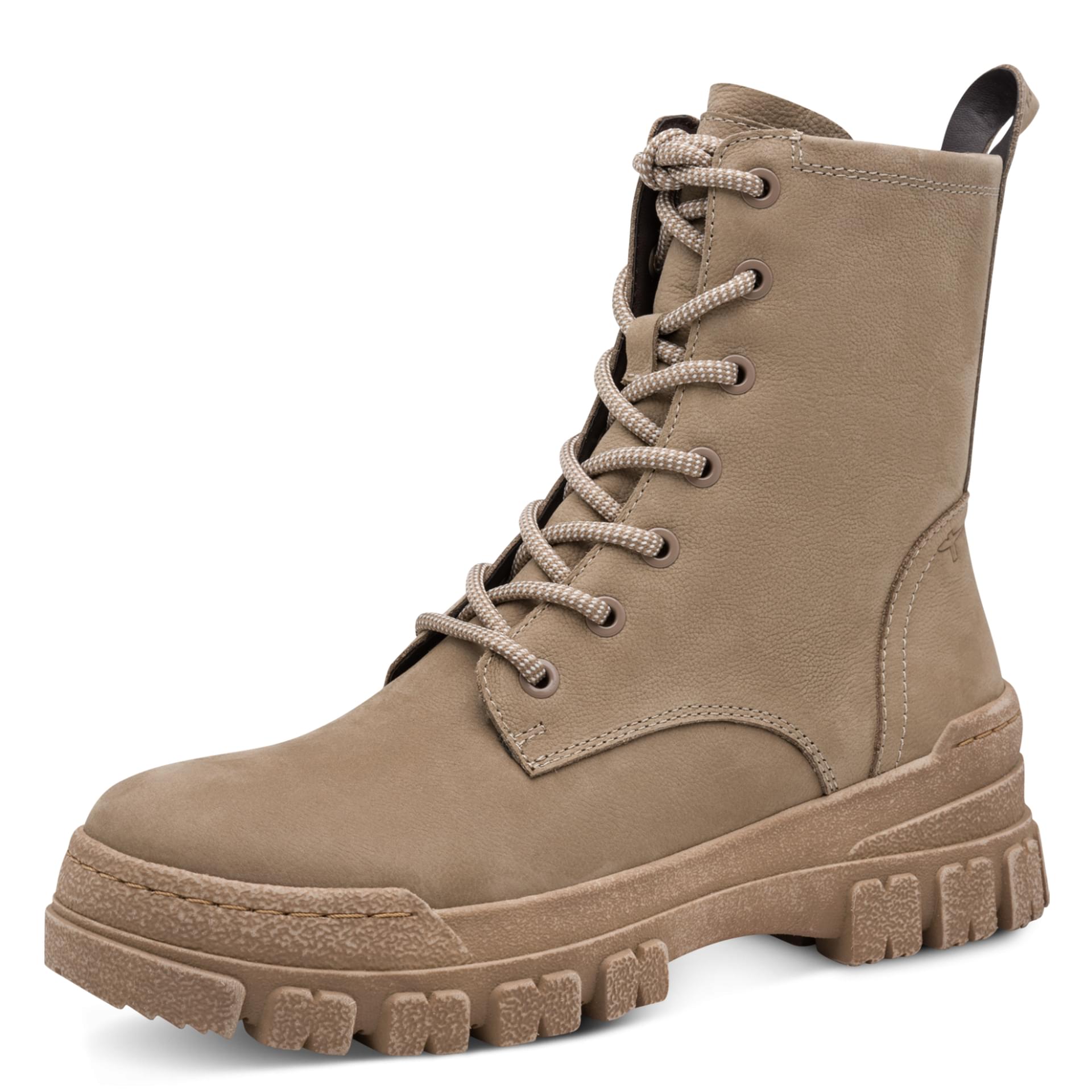 Tamaris Zorielle Bottines cuir in Taupe, vue trois-quarts (SKU 1-25212-47--341)