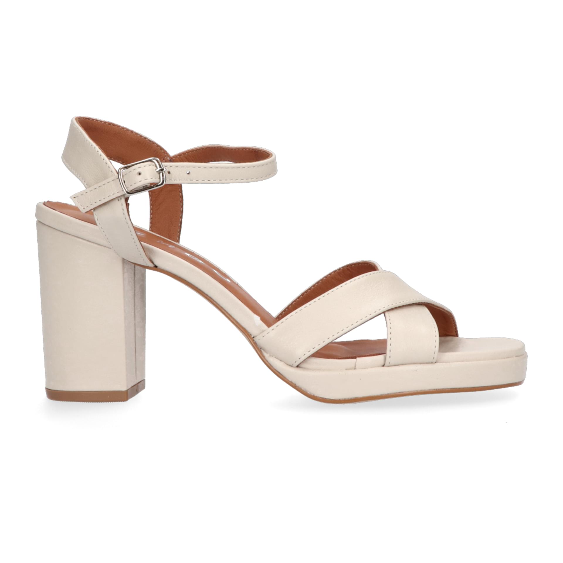 Tango Isla Sandals in Bone White, side view (SKU ISLA_2--A)