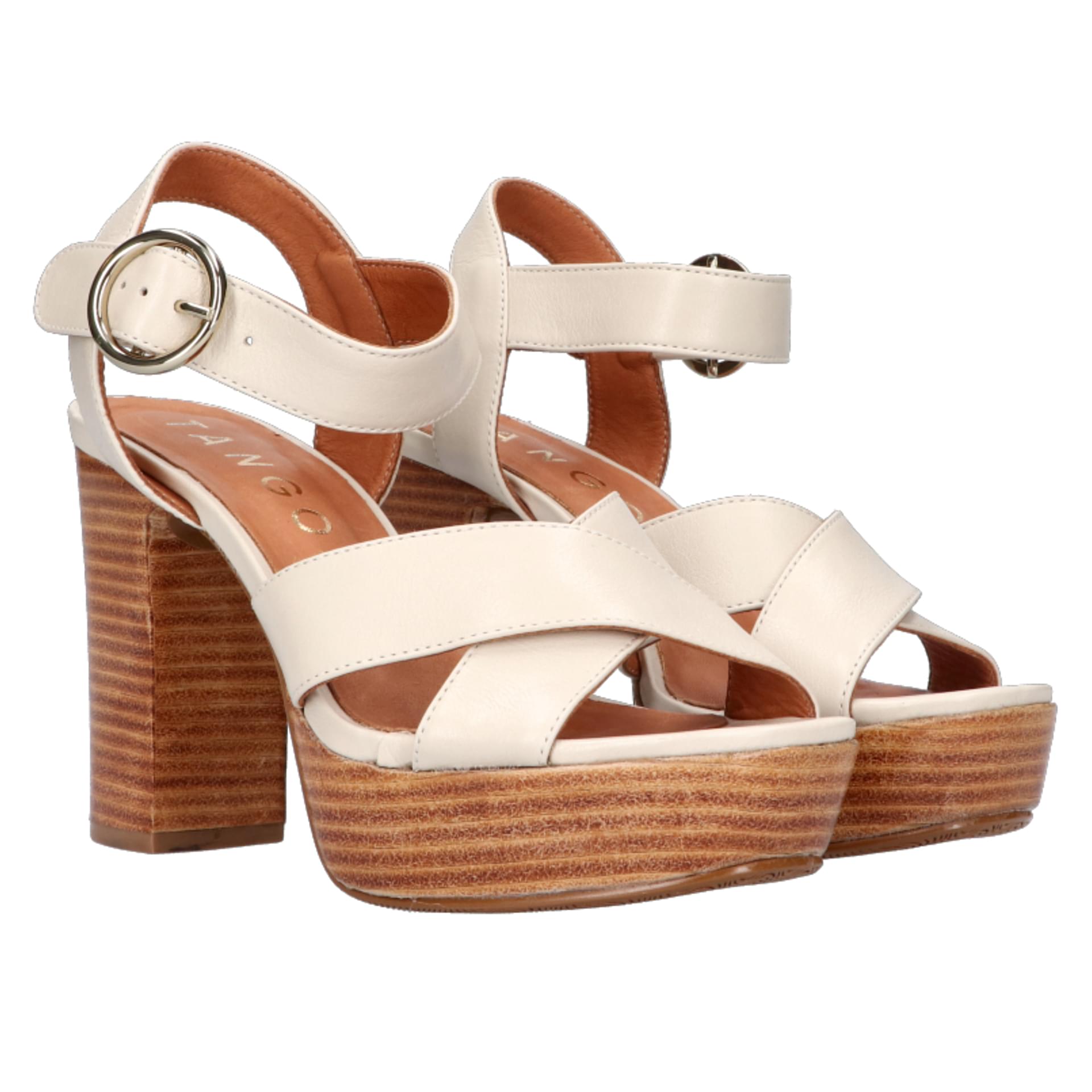 Tango Lou Sandals LOU_3 in Bone White